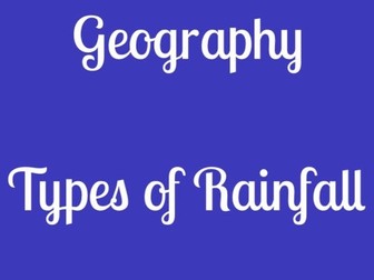 Types of Rainfall