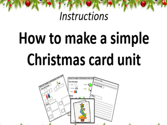 Writing simple instructions for a Christmas card