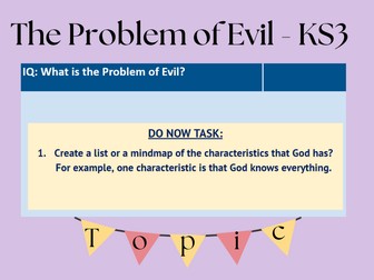 KS3: Problem Of Evil (Topic) - 7 Lessons