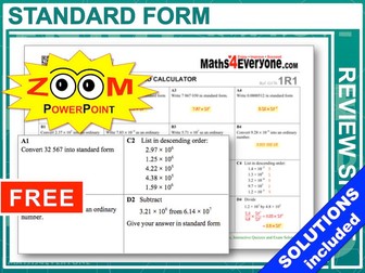 GCSE Revision (Standard Form 1)