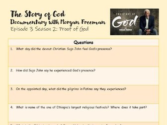 The Story of God Documentary - Proof of God - Worksheet