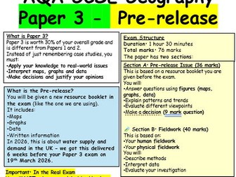 AQA GCSE Geography Pre-release 2026 Workbooklet