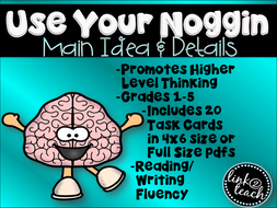 Use Your Noggin: Main Idea and Details Task Card Game
