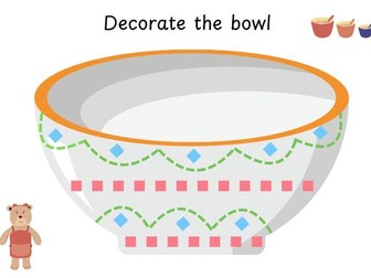 Goldilocks & the Three Bears Funky Fingers - Decorate the bowls