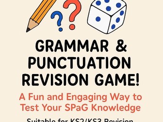 Printable Grammar & Punctuation Board Game | English SPaG Revision