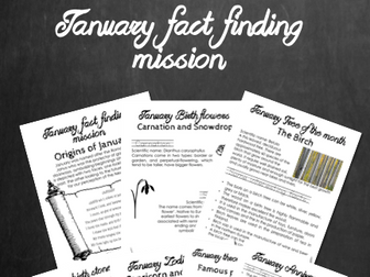 January fact finding mission - Facts relating to January to support learning