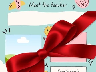 Meet the teacher personalised template