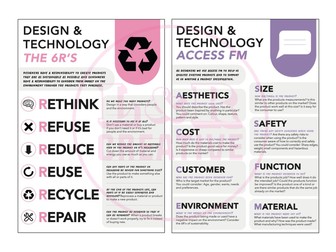 6R's and ACCESS FM Poster Pair (pink & purple)
