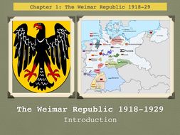 GCSE History Weimar Republic. Unit 1. Introduction. 1918-29