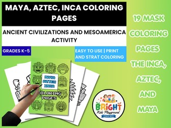 maya aztec inca activity, Ancient Civilization Mask Coloring Pages | Printable