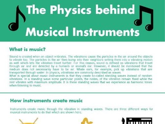 The physics behind musical instruments - Infographic