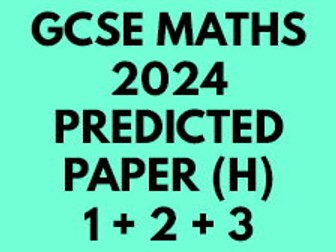 GCSE 2024 Maths Predicted Papers 1+2+3 + mark schemes BUNDLE (OCR HIGHER)