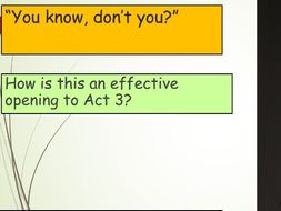 An Inspector Calls Act 3 Activities