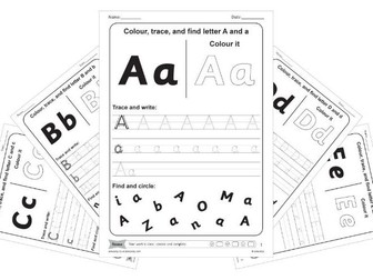 Uppercase and Lowercase Alphabet Tracing Preschool Kindergarten Handwriting Toddler Tracing Workbook