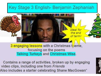 BENJAMIN ZEPHANIAH 3 LESSONS CHRISTMAS THEME LOTS OF ACTIVITIES