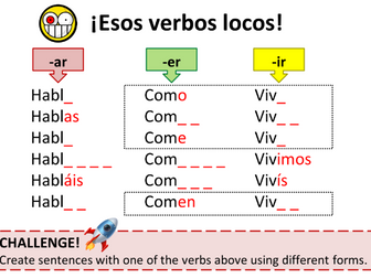 Crazy Verbs (Presente) to have fun and learn :D