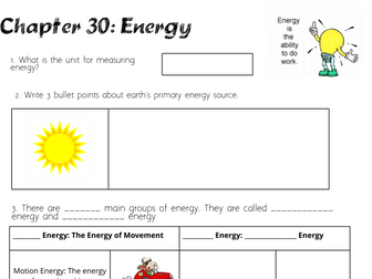 ENERGY Revision Worksheet _ SEN