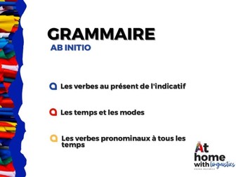 Grammar List French Ab initio