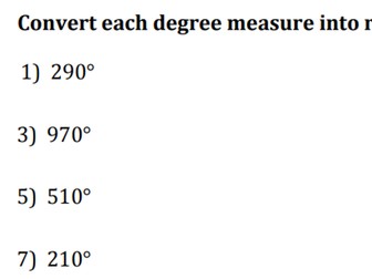 Topic: Measure Arc length and use Radians