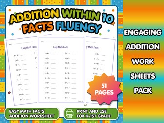 Addition Worksheets Within 10 | 51 Printable Math Pages + Answer Keys