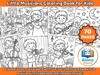 Little Musicians Coloring Book for Kids