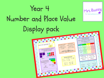 Display posters (Year 4 Number and Place Value)