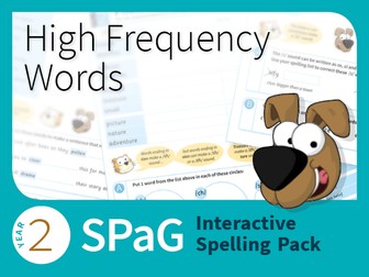 Year 2 SPaG Interactive Spelling Pack - High Frequency Words