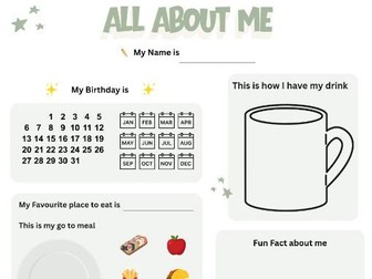 Get to know me - Support document