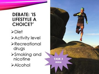 GCSE PE AQA Chapter 6 Health & fitness - lesson 2 Sedentary lifestyle