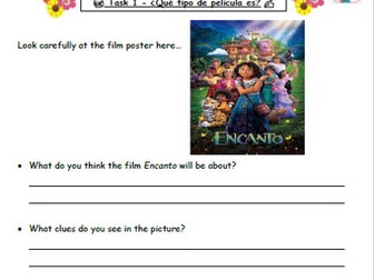 Encanto (2019) – KS3 Spanish Film Worksheet + Teacher Copy