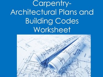 Let's Talk Vocab...Carpentry: Architectural Plans and Building Codes Worksheet