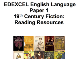 9-1 EDEXCEL GCSE English Language Paper 1, 19th Century Fiction 24 LESSON SOW