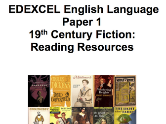 9-1 EDEXCEL GCSE English Language Paper 1, 19th Century Fiction  24 LESSON SOW