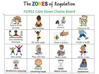 Primary 1/EYFS Zones of Regulation