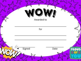 Celebration Certificates x3