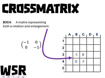 Crossmatrix Puzzle Worksheet & Solution
