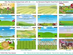 Comparisons with As ...+... As Barnyard English PowerPoint Game