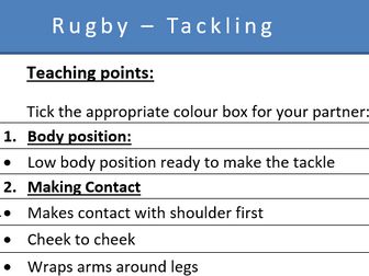 Rugby tackling resource