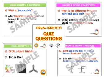 OCR R094 Quiz Cards for OCR iMedia Level1/2 - 4 cards per A4 page