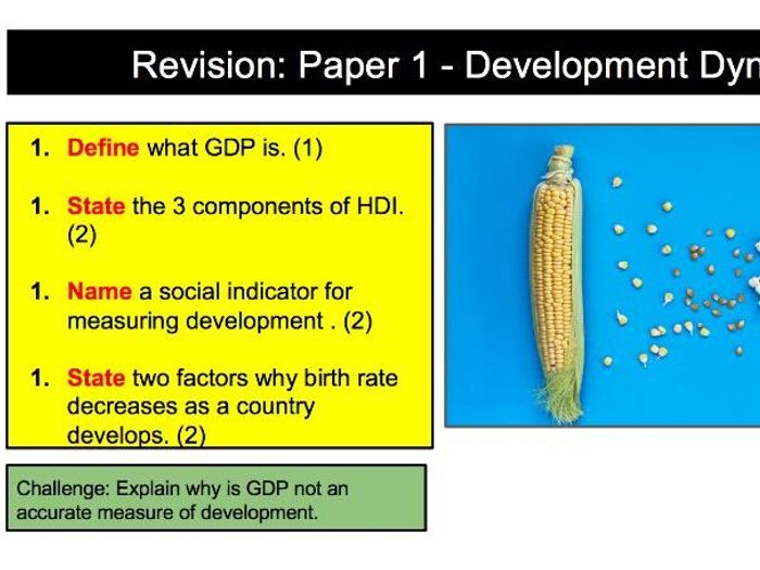 Unit 2: Development Dynamics - Edexcel B - Revision - Geography ...