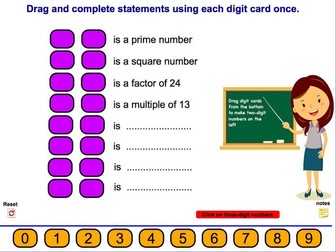 Teach numbers using cards