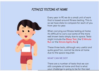 PE Fitness Testing Resource and Worksheet - with Normative Data | KS2/KS3