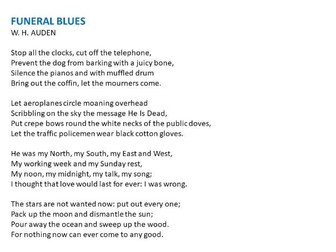 FREE Romantic Poetry Lesson: Exploring Genre and W H Auden