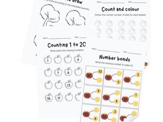 Counting objects worksheets