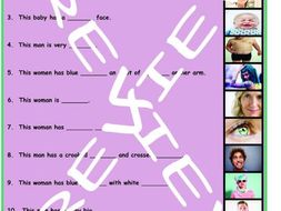 People Descriptions 3 Photo Worksheet Set