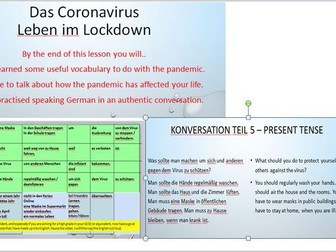 The Cornavirus in German and modal verbs.