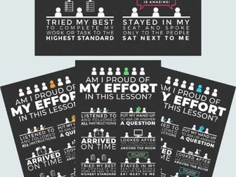 Classroom specific effort/rules posters