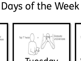 Days of the week Makaton Signs