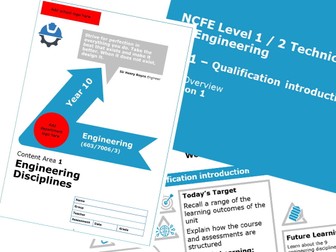 NCFE Engineering - Content Area 1 - Bundle
