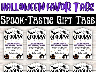 Ghostly Goodies Halloween Favor Tags: A Boo-Nanza of Spooky Surprises
